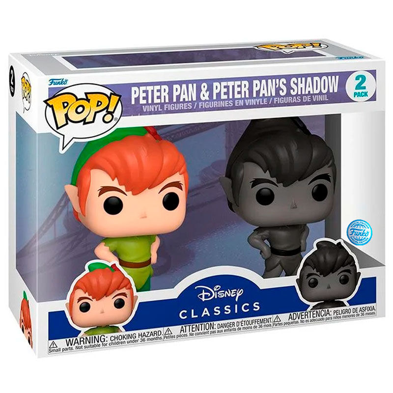 POP pack 2 figures Disney Peter Pan - Peter Pan & Peter Pans Shadow Exclusive 1