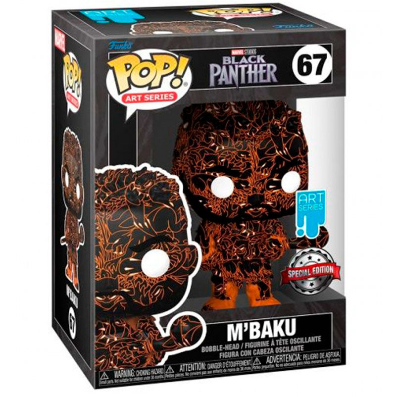 POP figure Marvel Black Panther M Baku Artist + Case Exclusive 1