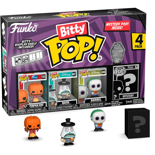 Blister 4 figures Bitty POP Disney Nightmare Before Christmas Pumpkin King 3