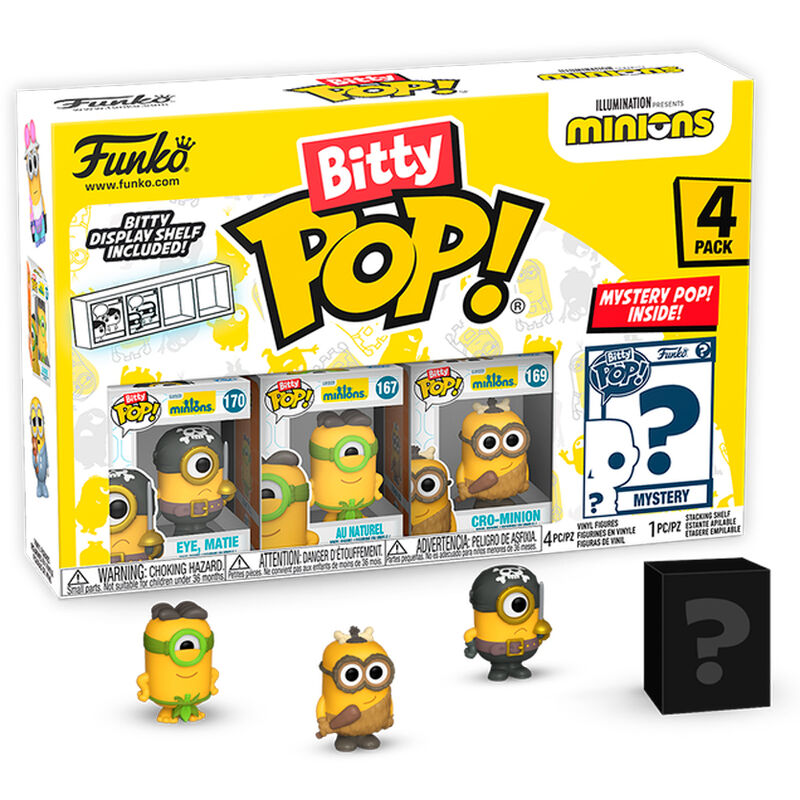 Blister 4 figures Bitty POP Minions 1