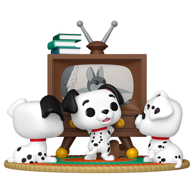 POP figure Moment Disney 101 Dalmatas Rolly Patch & Lucky with TV 1