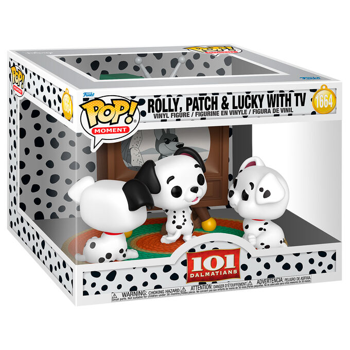 POP figure Moment Disney 101 Dalmatas Rolly Patch & Lucky with TV 2