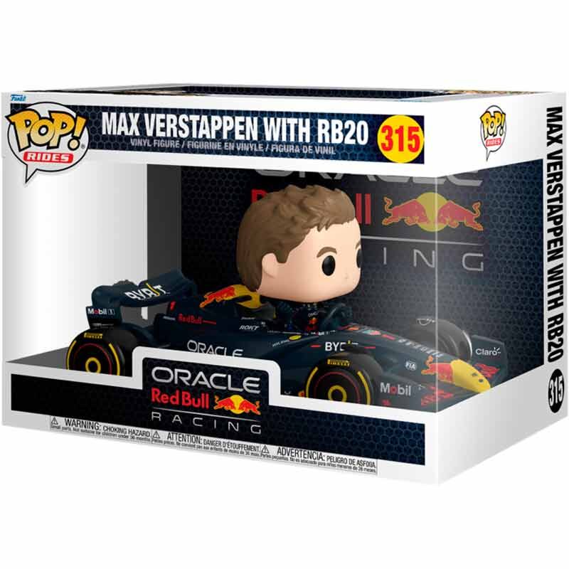 POP figure Rides Super Deluxe Racing Oracle Red Bull Max Verstappen with RB20 2