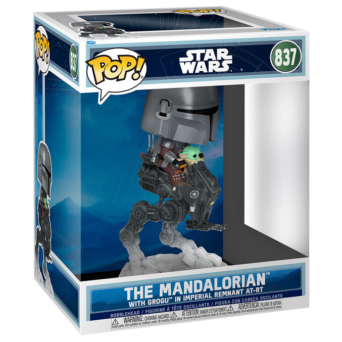 POP figure Rides Deluxe Star Wars Mandalorian & Grogu The Mandalorian with Grogu in Imperial Remnant AT-RT 1