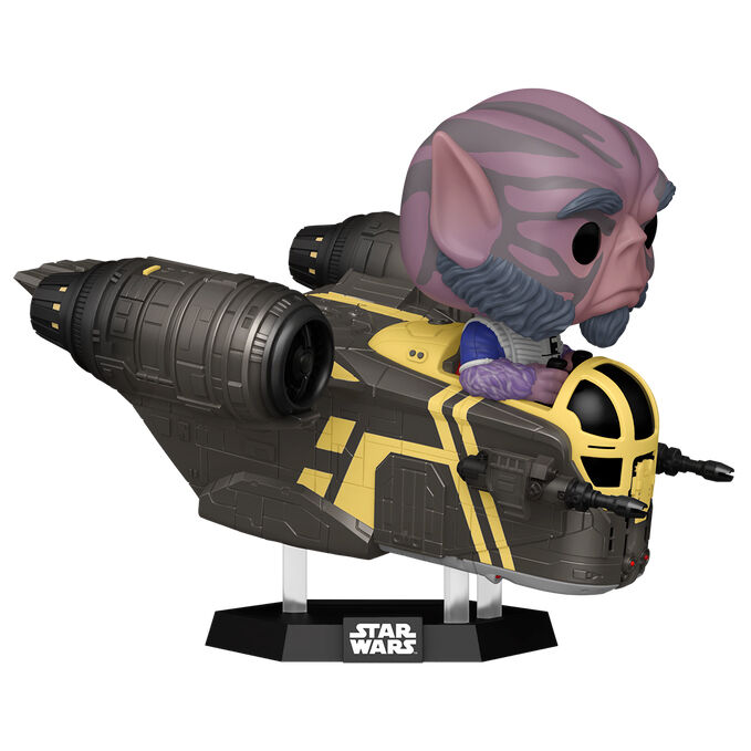 POP figure Rides Deluxe Star Wars Mandalorian & Grogu Zeb Orrelios in the Razor Crest 2