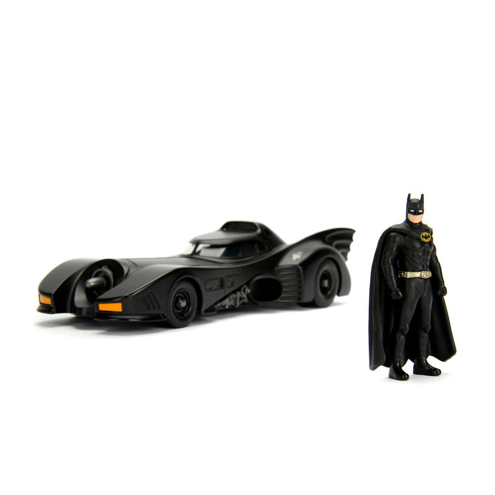 DC Comics Batmovil metal car + Batman figure set 3