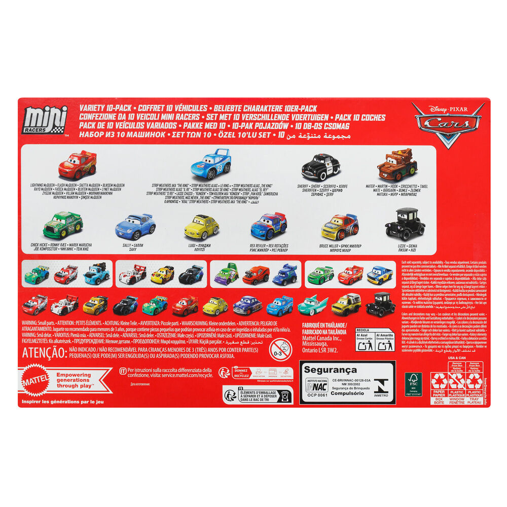 Disney Pixar Cars blister 10 mini vehicles 2