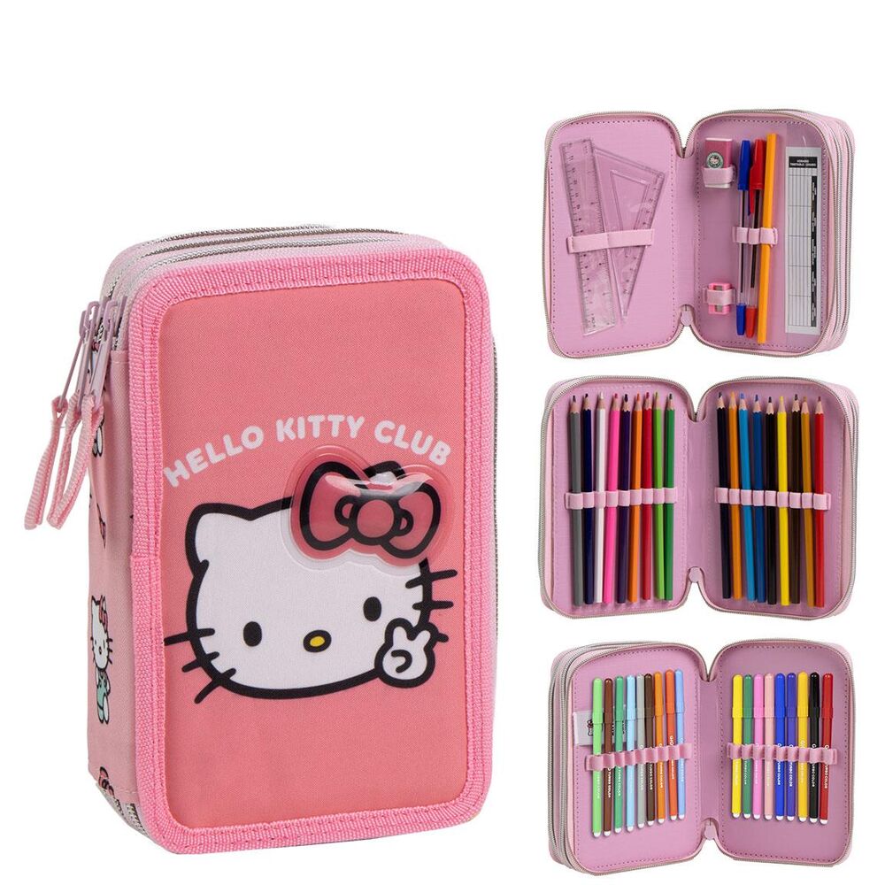 Hello Kitty triple pencil case 1