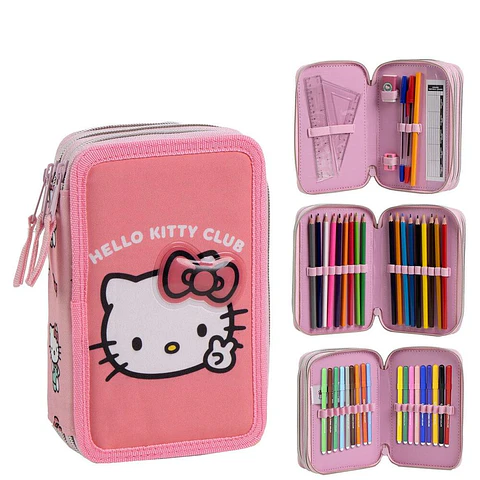 Hello Kitty triple pencil case