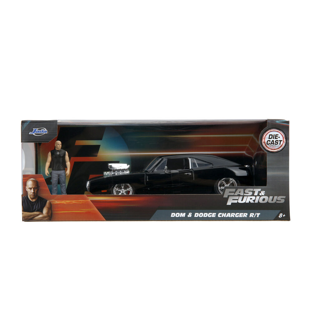 Fast & Furious Dodge Charger R/T car + Dominic Toretto figure set 1