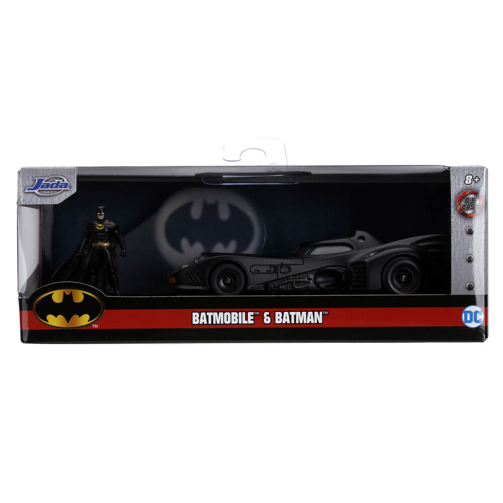 DC Comics Batmovil 1989 metal car + Batman figure set 1