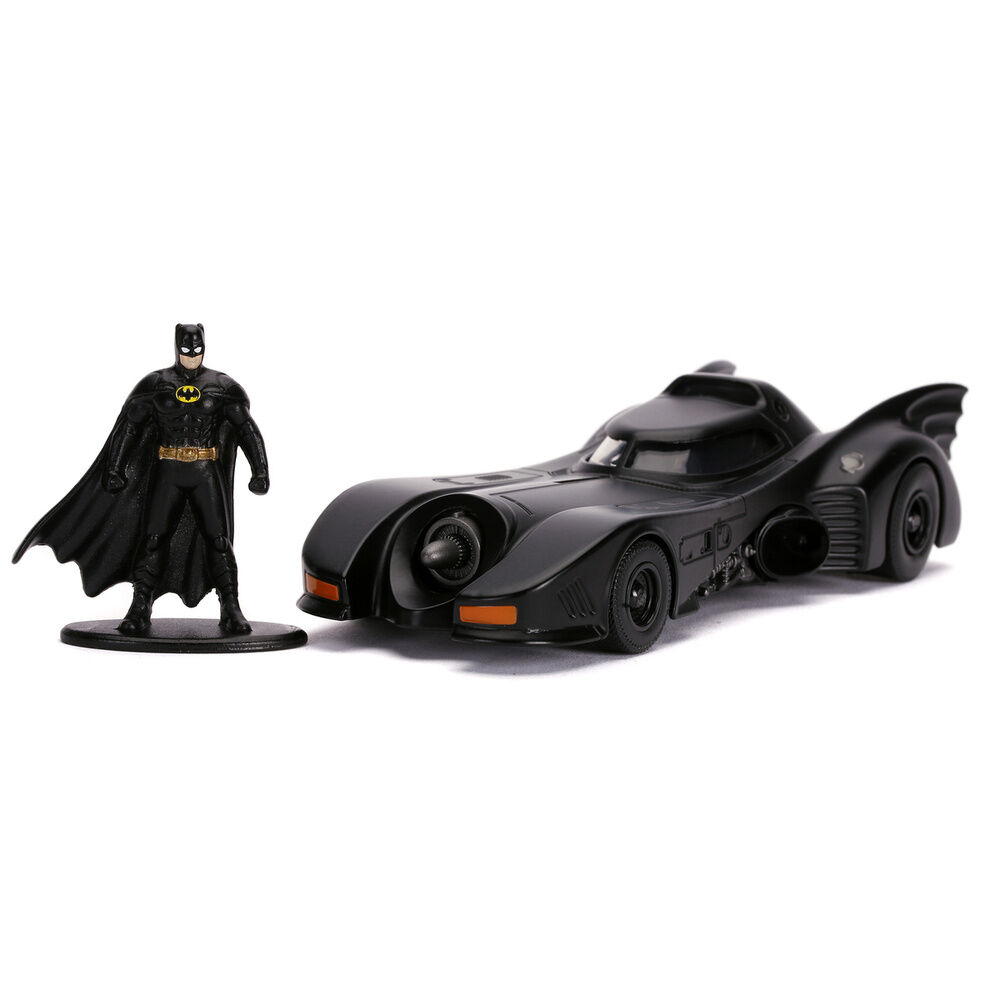 DC Comics Batmovil 1989 metal car + Batman figure set 2