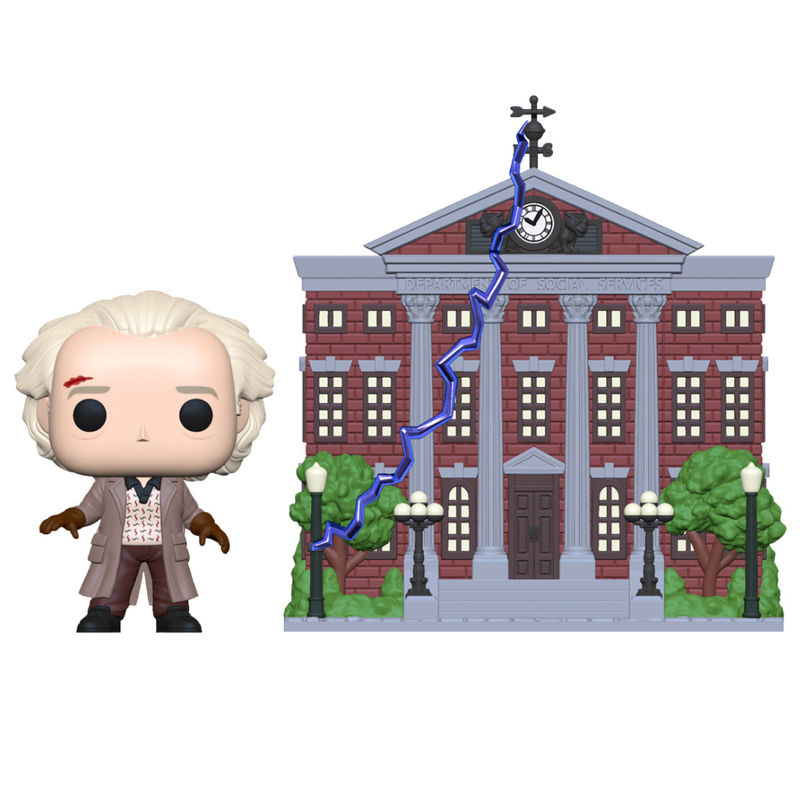 POP figure Back To The Future Doc with Clock Tower 1