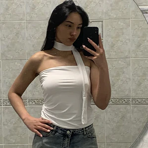 TOP SCARF STRAPLESS 