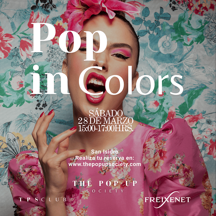 POP IN COLORS - 28 DE MARZO - 15:00 HRS - PRE-VENTA 1