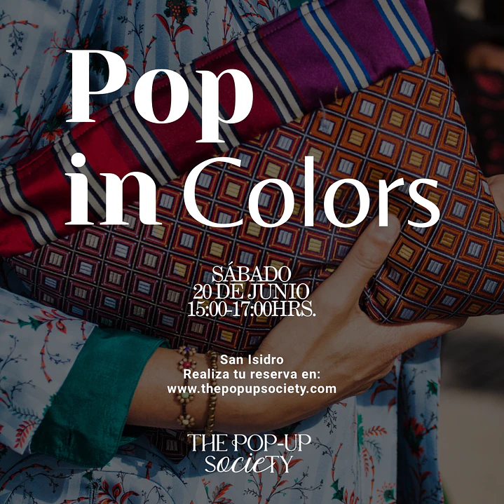 POP IN COLORS - 20 DE JUNIO - 15:00HRS - PRE-VENTA 1