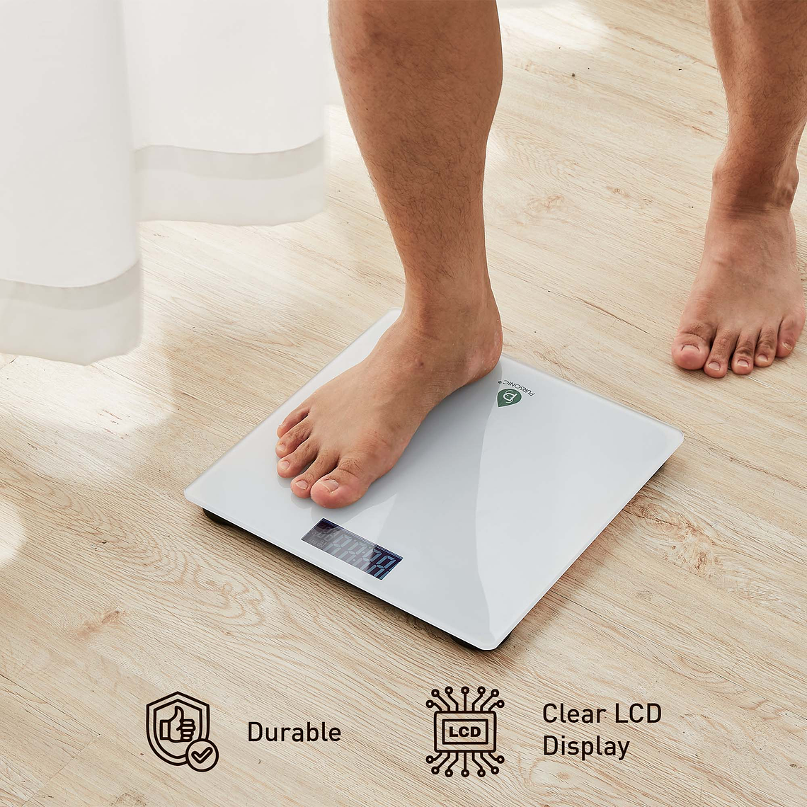 Bathroom Essential Set: Luxury Towel Warmer Bucket, Digital Scale, and Bamboo Bath Body Brush 2