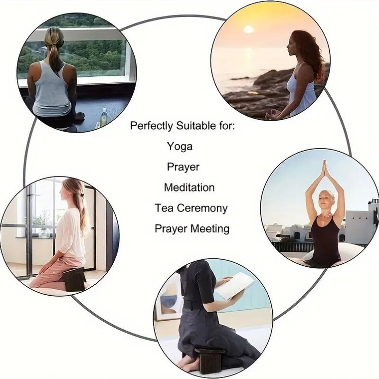 Wooden Folding Meditation Bench 4