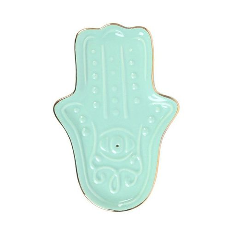 Blue Hamsa Hand Incense Stick Holder 2