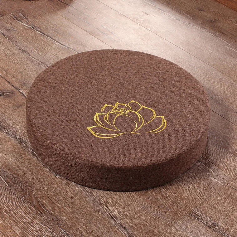 Round Yoga Meditation Cushion with Removable Cover 2