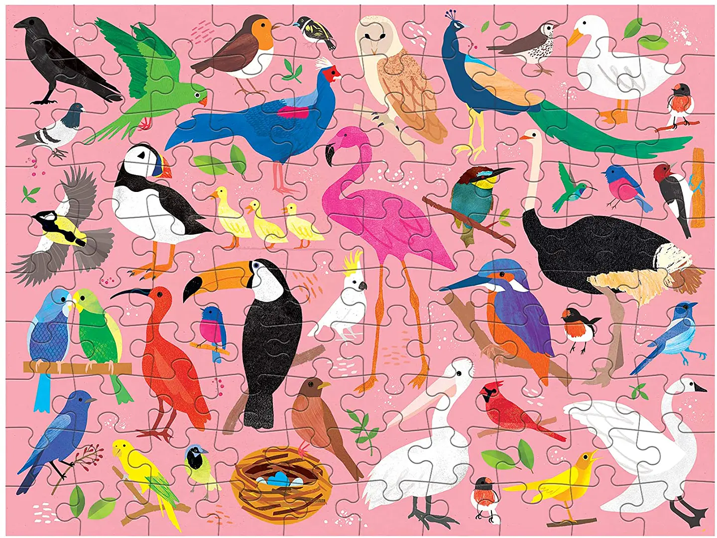 Puzzle Bugs & Birds 100 piezas reversible 2