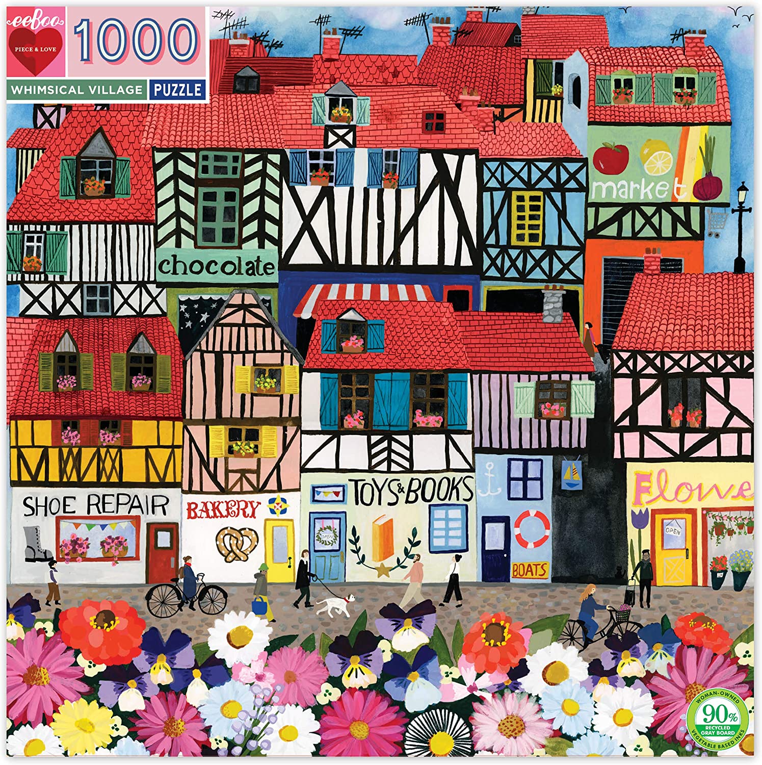 Puzzle Whimsical Village 1.000 piezas 1