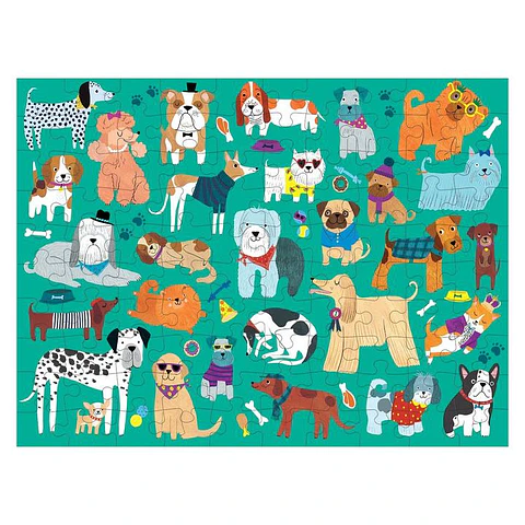 Puzzle Perros y Gatos 100 piezas reversible
