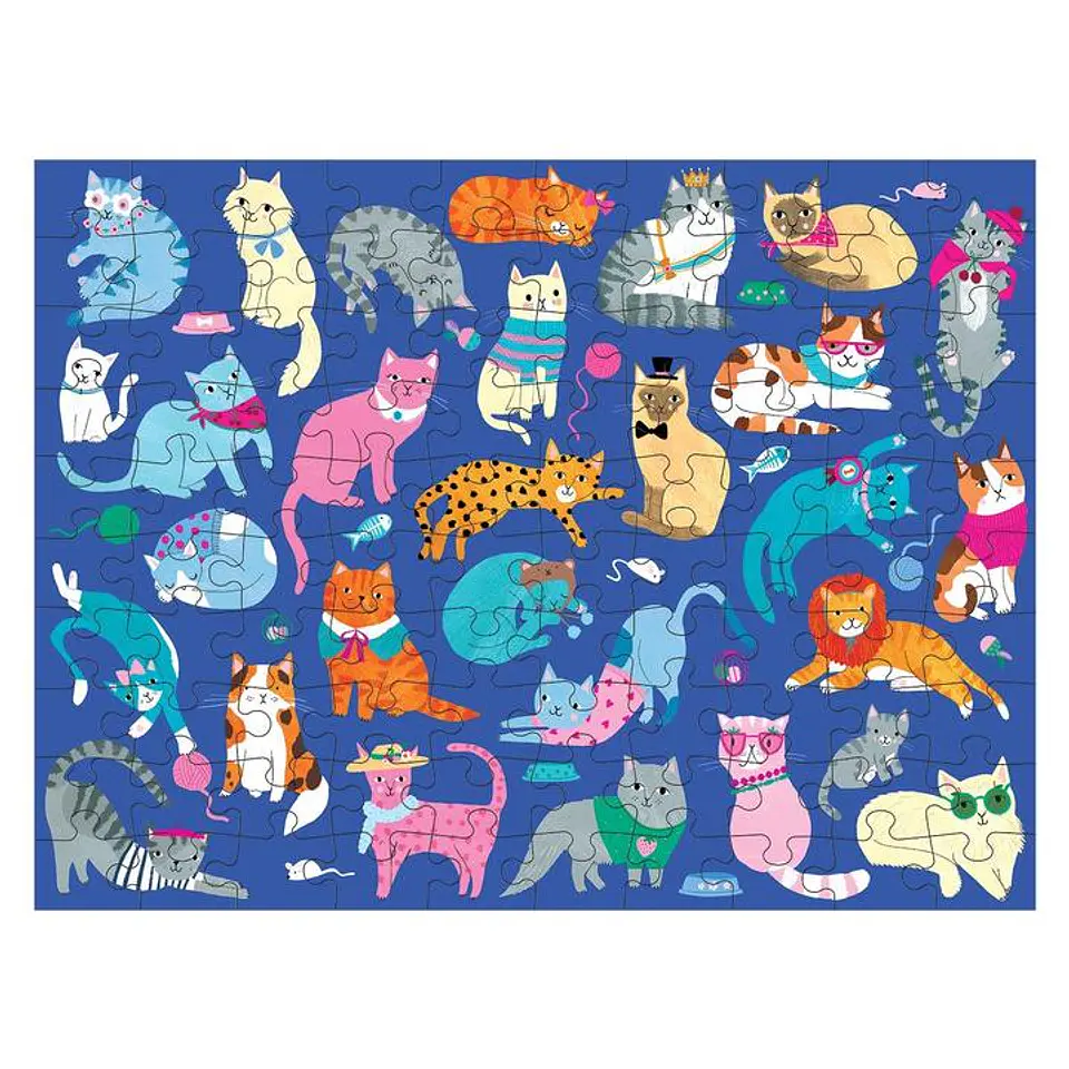 Puzzle Perros y Gatos 100 piezas reversible 3