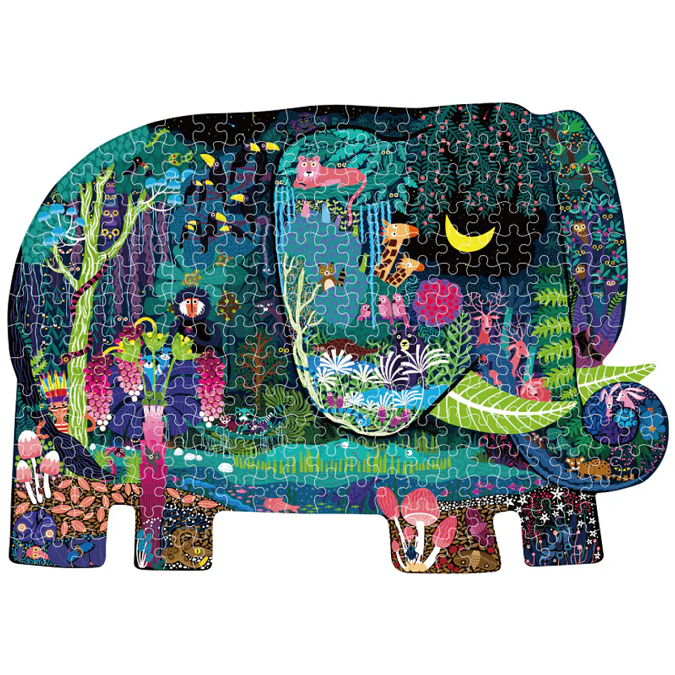 Puzzle Sueño de un Elefante 280 Piezas con forma 2