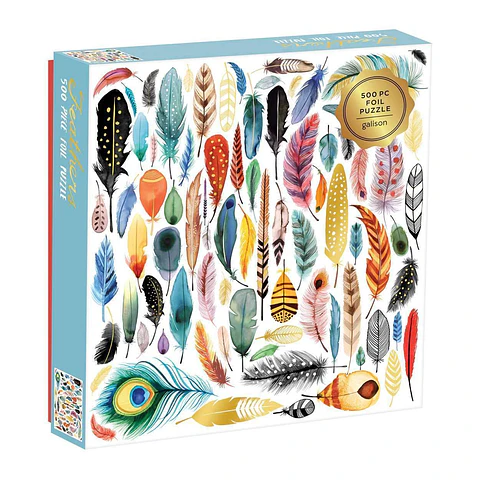Puzzle Feathers 500 piezas con folia dorada