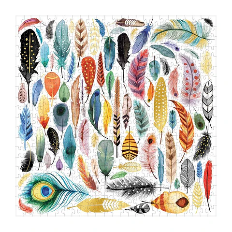 Puzzle Feathers 500 piezas con folia dorada