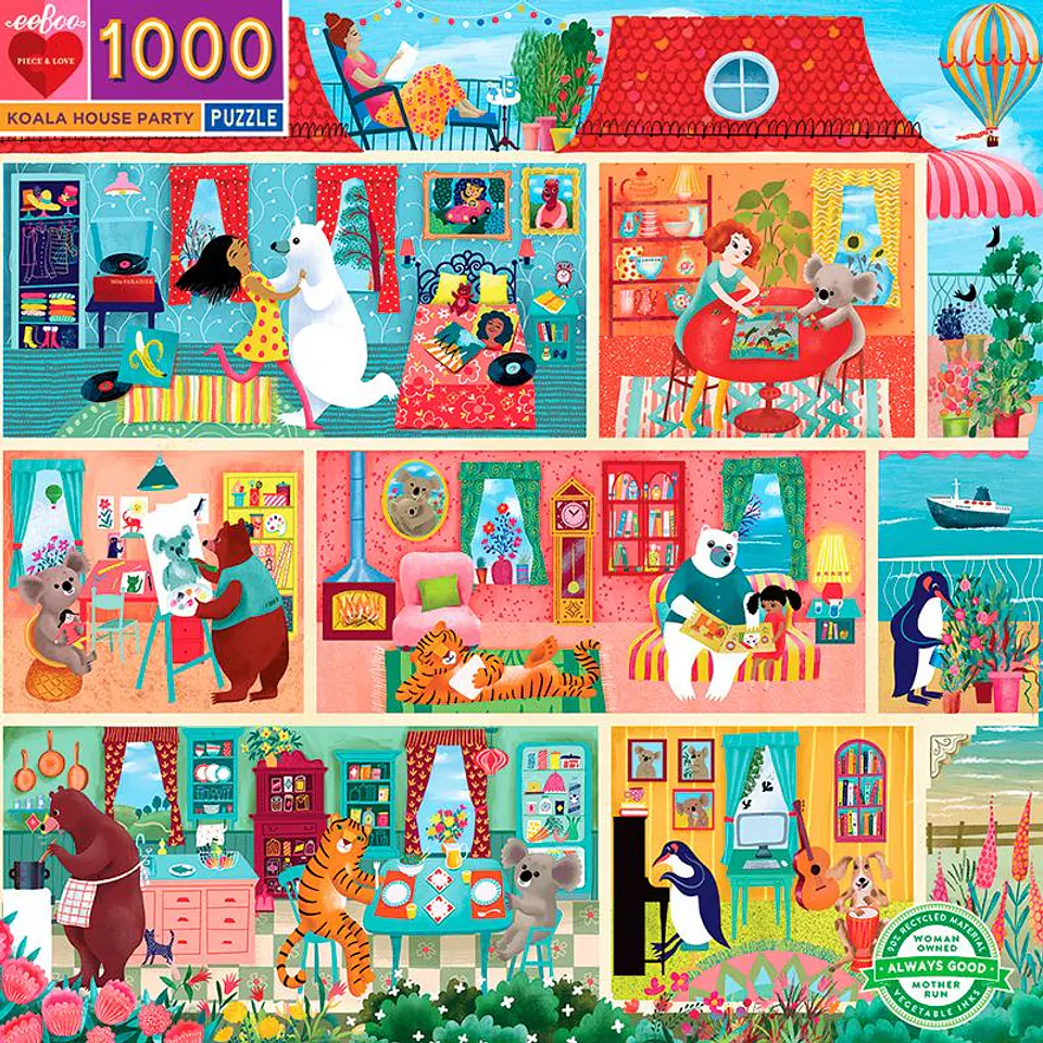 Puzzle Koala House Party 1.000 piezas 1