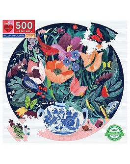 Puzzle redondo Still Life with Flowers 500 piezas