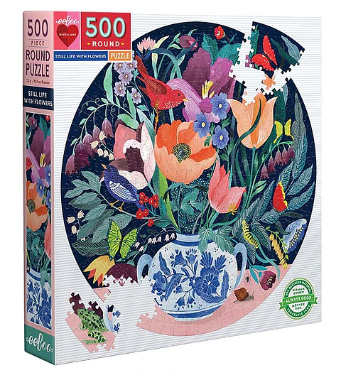Puzzle redondo Still Life with Flowers 500 piezas
