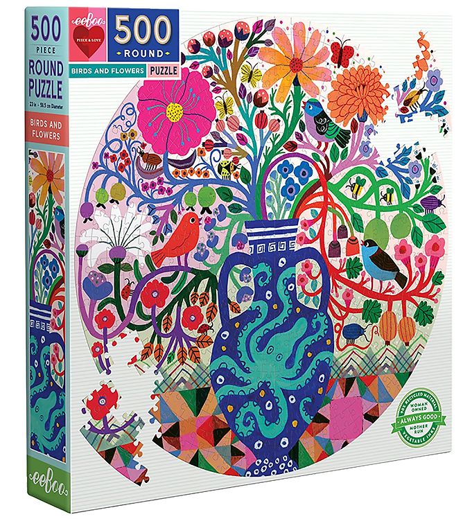 Puzzle redondo Birds and Flowers 500 piezas 1