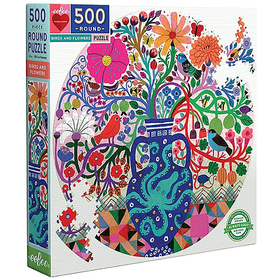 Puzzle redondo Birds and Flowers 500 piezas
