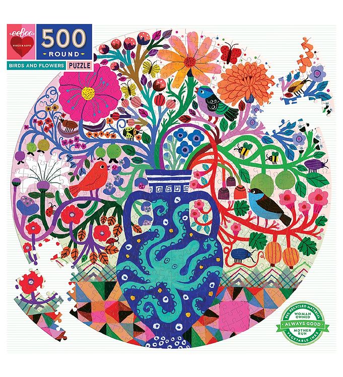 Puzzle redondo Birds and Flowers 500 piezas 2