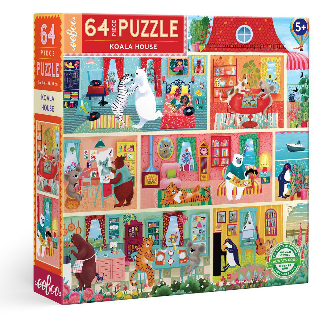 Puzzle infantil Koala House Party 64 piezas 1