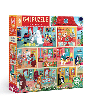 Puzzle infantil Koala House Party 64 piezas