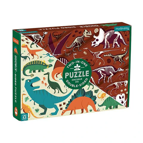 Puzzle doble Dinosaurios 100 piezas