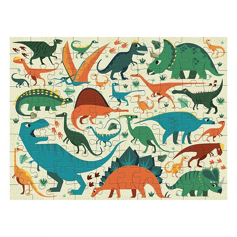 Puzzle doble Dinosaurios 100 piezas
