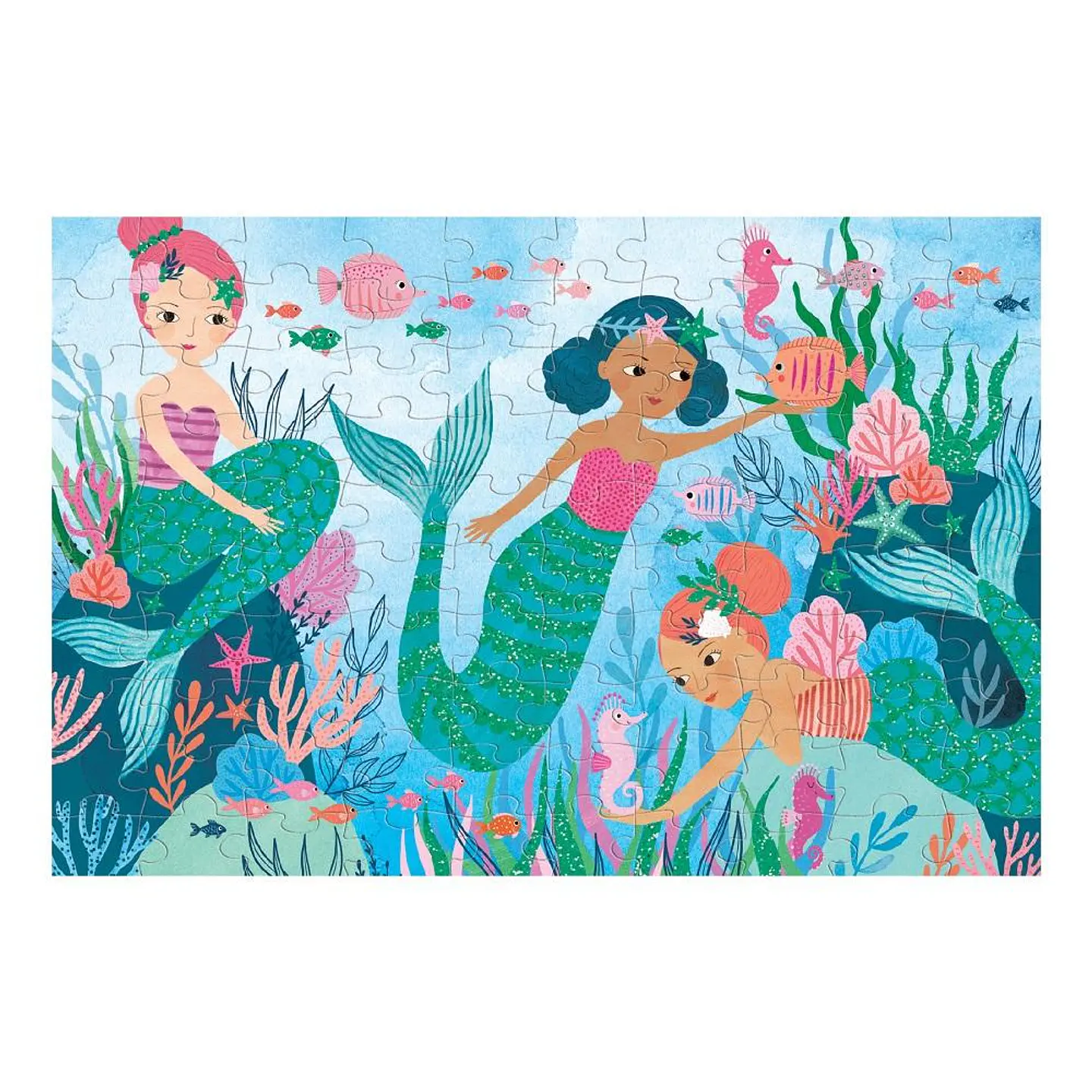 Puzzle Sirenas 100 piezas con Glitter 2