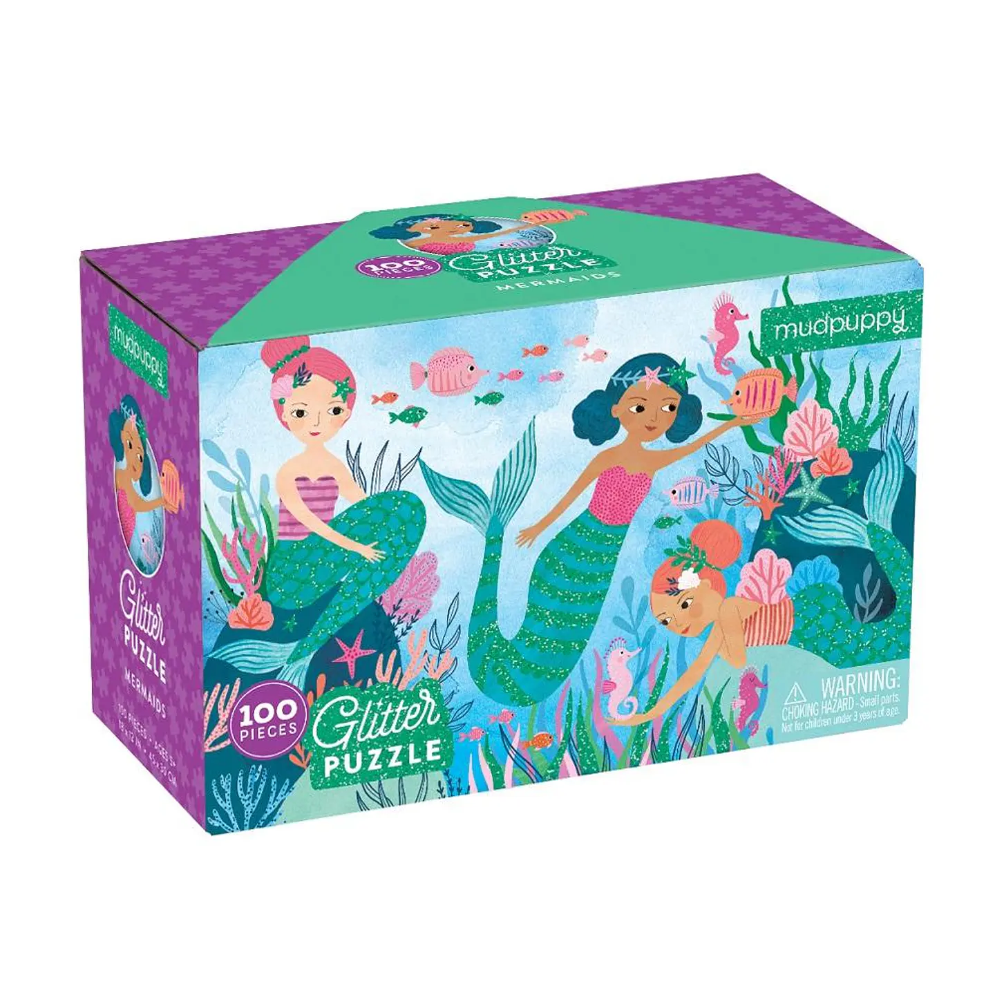 Puzzle Sirenas 100 piezas con Glitter 1