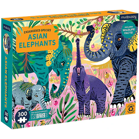 Puzzle Asian Elephants 300 Piezas