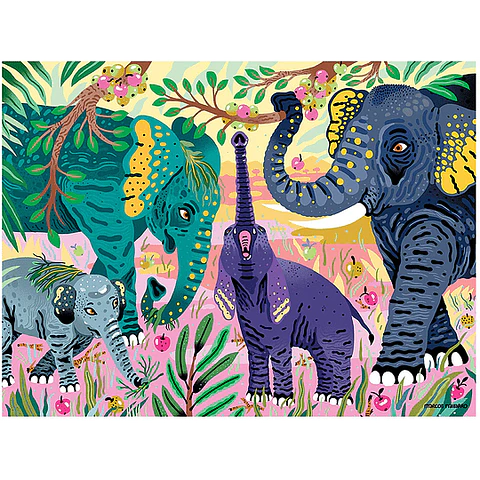 Puzzle Asian Elephants 300 Piezas