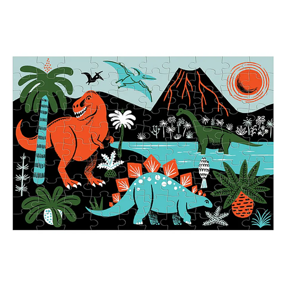 Puzzle Dinosaurios 100 piezas que brilla en la oscuridad 2