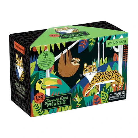 Puzzle La Selva 100 piezas que brilla en la oscuridad