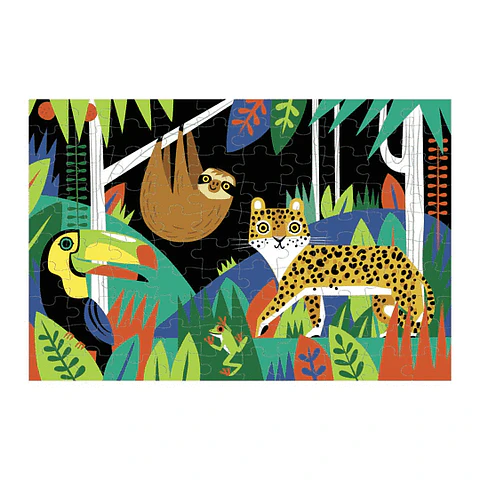 Puzzle La Selva 100 piezas que brilla en la oscuridad