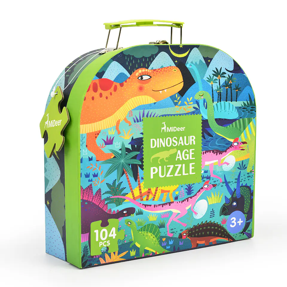 Puzzle Dinosaurios 104 Piezas con maleta 1