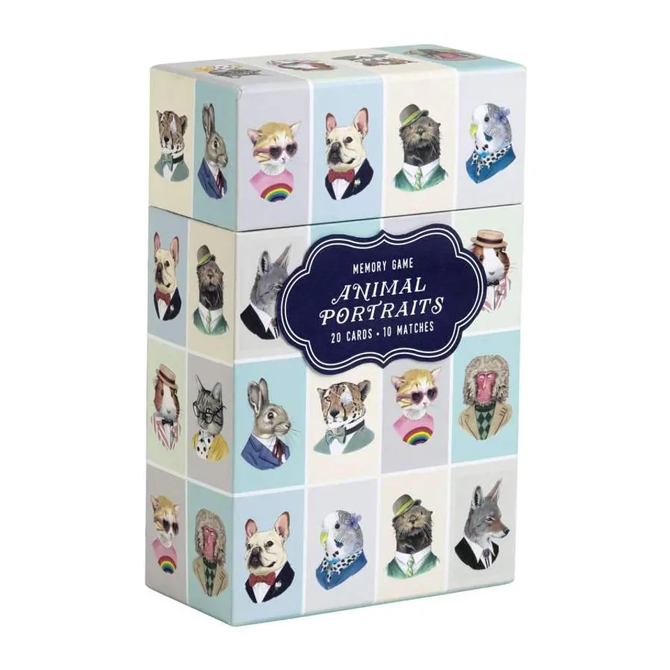 Juego Memory Game 10 pares Animal Portraits 1